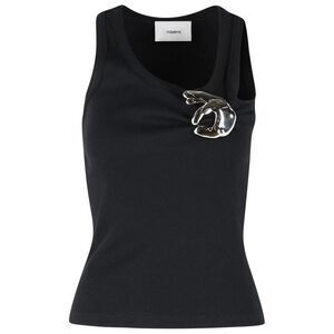 Coperni 'Emoji' Black Cotton Tank Top Women
